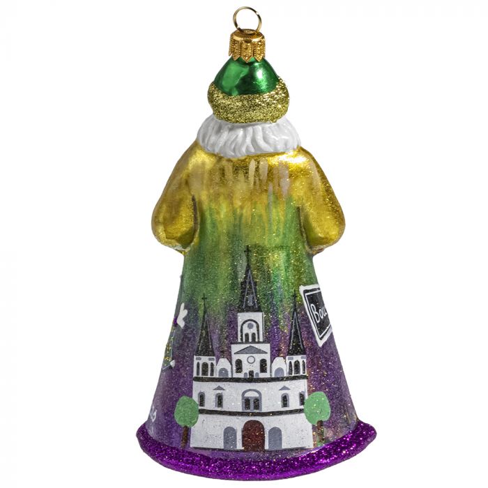 New Orleans Santa with Mardi Gras Beads - NEW!
