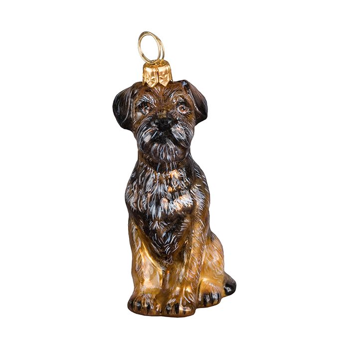AD-BT3CB Border Terrier Dog Christmas Tree Bauble Decoration Gift