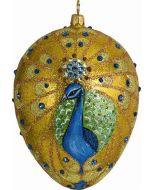 Golden Peacock Jeweled Egg 