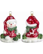 Traditional Snowman with Reindeer & Snowflakes Now on Clearance!