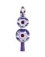 Purple Finial with Santa - Now on Clearance!