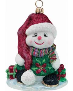 Glitterazzi Poinsettia Snowman - NOW ON CLEARANCE!