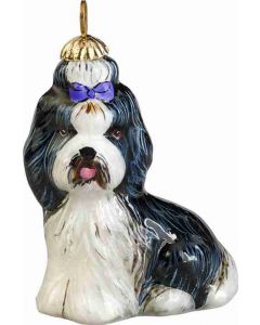 Shih Tzu Black and White Pendant - Now on Clearance!