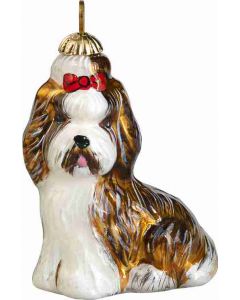 Shih Tzu Brown and White Pendant - Now on Clearance!