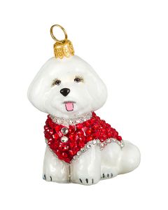 Bichon with Crystal Encrusted Coat