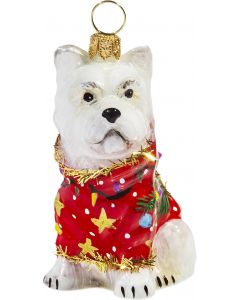 Westie in Ugly Christmas Sweater