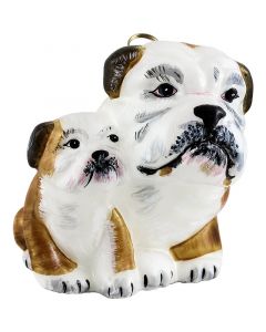 Bulldog Mother with Puppy Light Tan Markings-CLEARANCE