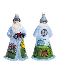 Glitterazzi Cycling Santa with Bicycle