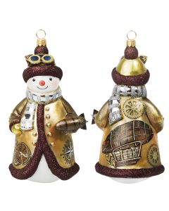Glitterazzi Steampunk Snowman with Zeppelin-Clearance!