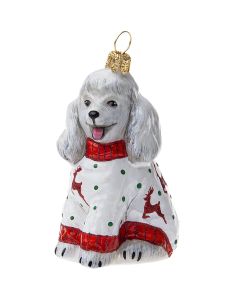 Poodle White in Christmas Pajamas - NEW!