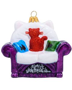 Home is Where my Cat is… Cat Couch 3D Ornament