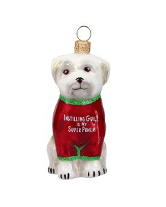 Maltese in T Shirt Instilling Guilt is my Super Power - NEW FOR 2025