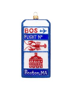 Boston, MA Luggage Tag Ornament-New For 2026!