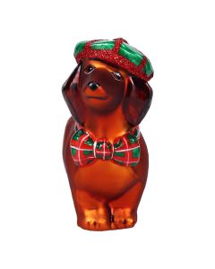 Dachschund Red in Newsboy Hat  - NEW FOR 2026!