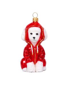 Poodle White in Hoodie-New For 2026!