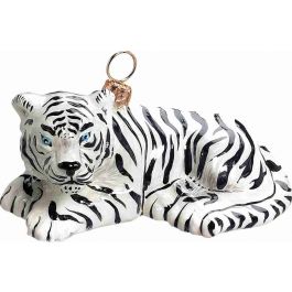 white tiger christmas ornament