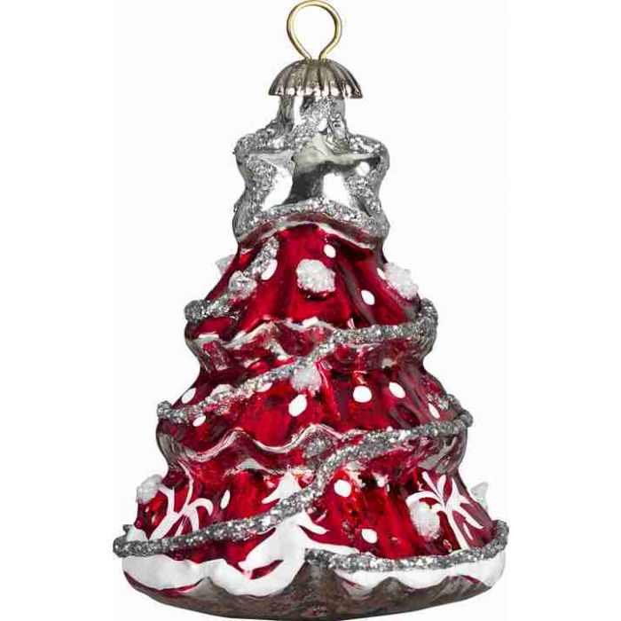 Christmas Tree Pendant Red And Silver Version Now On Clearance